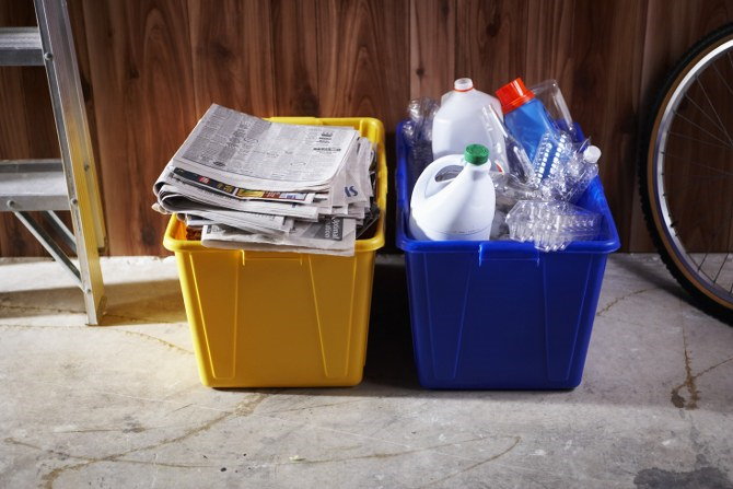 rubbish collection containers